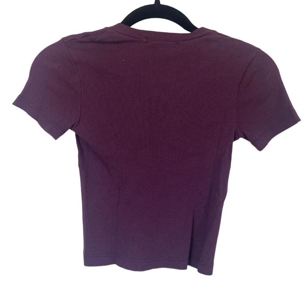 Brandy Melville purple V-neck t-shirt - Picture 2 of 3